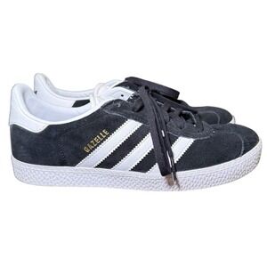 Adidas Gazelle Women's Size 4 Core Black Suede White Sneakers Shoes